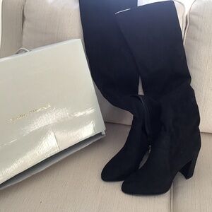 Like NEW Marc Fisher Black Faux Suede Over-The-Knee boots